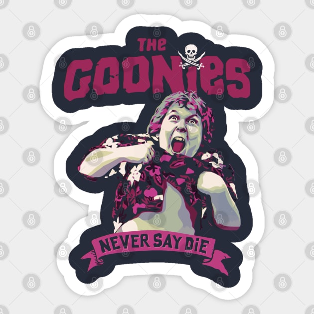 Chunk perform Truffle Shuffle and we all already know that The Goonies Never Say Die Sticker by DaveLeonardo